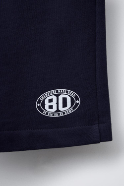 ZARA ШОРТЫ-БЕРМУДЫ С КОНТРАСТНОЙ ОТДЕЛКОЙ, МОРСКОЙ СИНИЙ