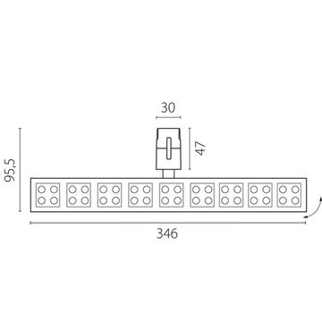 Светильник линейный 18W 4000K 270147 чёрный Due Hermes Lightstar