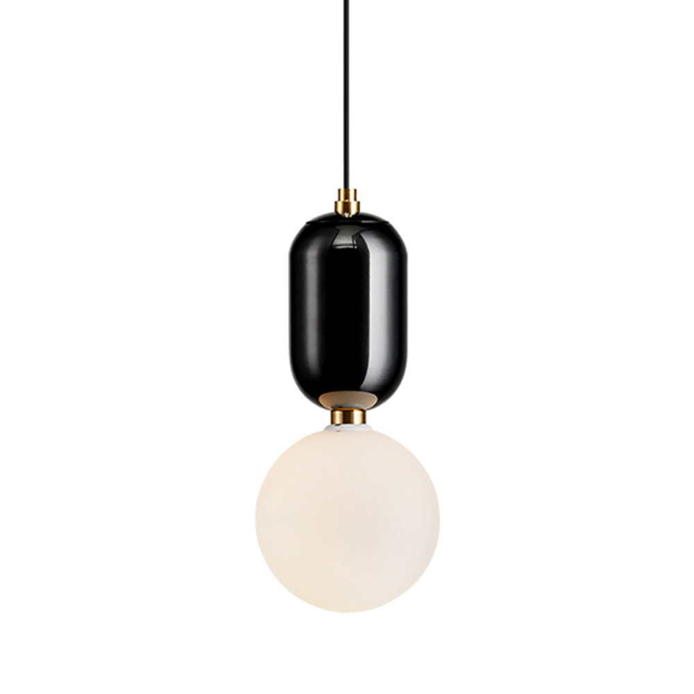 Pendant design lamp Aballs  by Parachilna (Black,  D30)