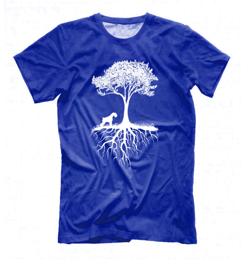 Футболка "Шнауцер у дерева"