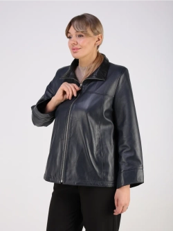 Кожаная куртка демисезонная натуральная оверсайз