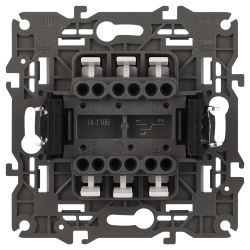 Переключатель ЭРА Elegance 14-1106-01М двойной, 10АХ-250В, белый матовый