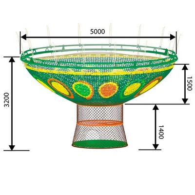Вязаный лабиринт "Дерево" 5x3.2 м