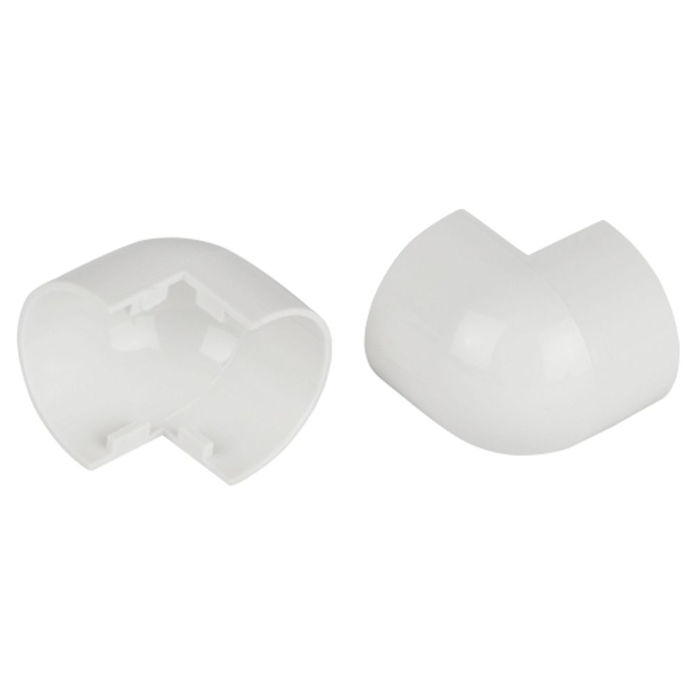 Внешний угол ЭРА OC-KK-20-12-FW для полукруглого кабель-канала белый 20х12мм 2шт/комплект | Кабель-канал полукруглый