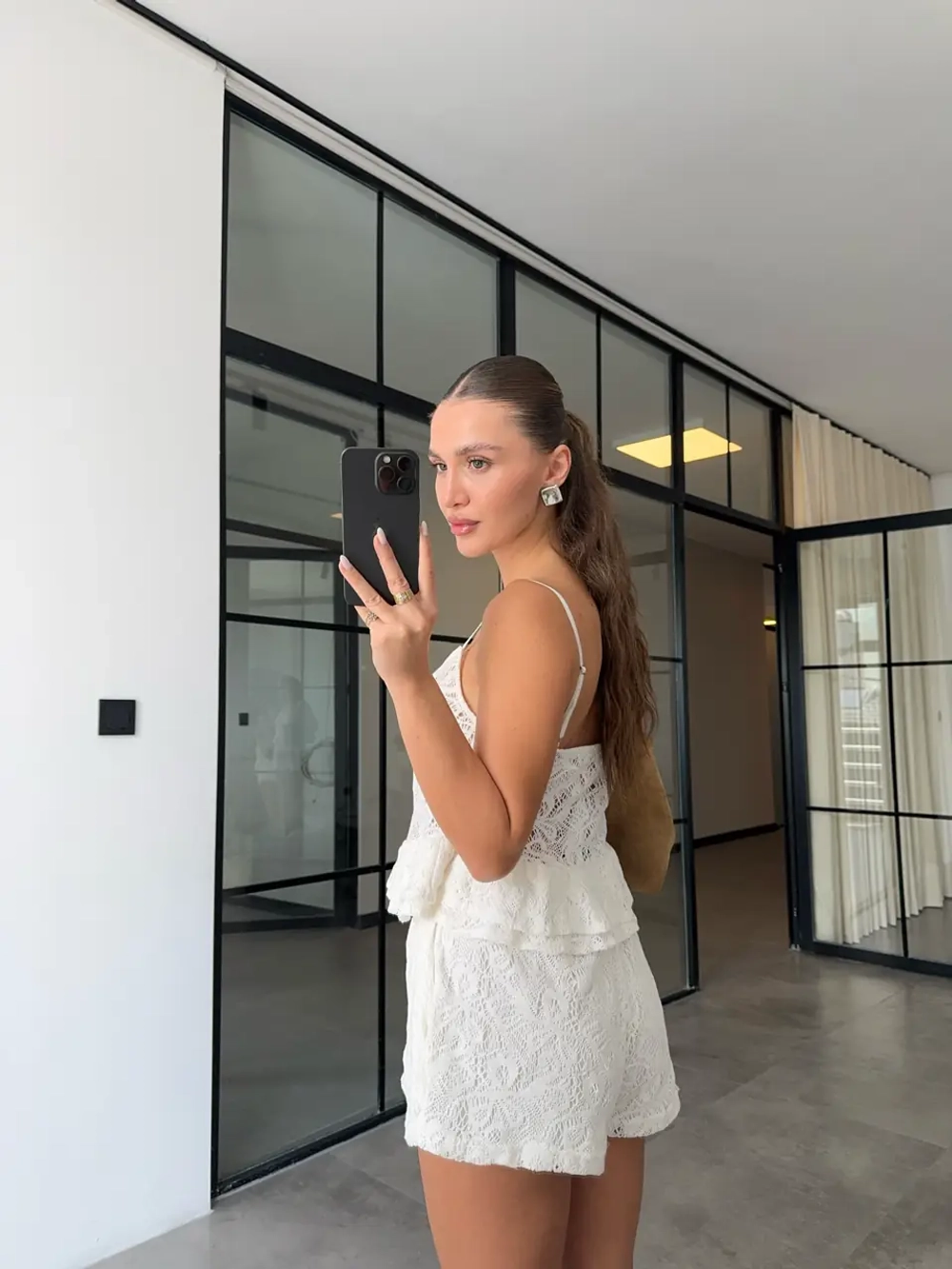 Костюм с топом и шортами из хлопка