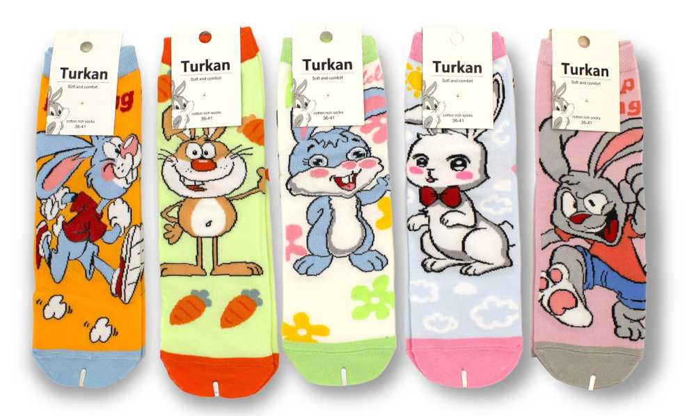 Новогодние Женские Носки "Turkan" Заяц N.7890