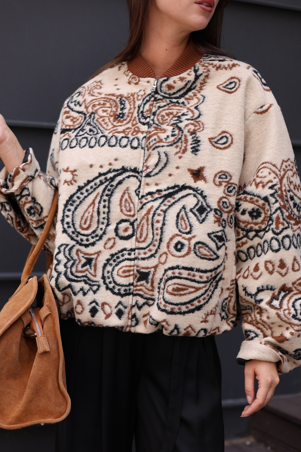 бомбер, с восточным принтом