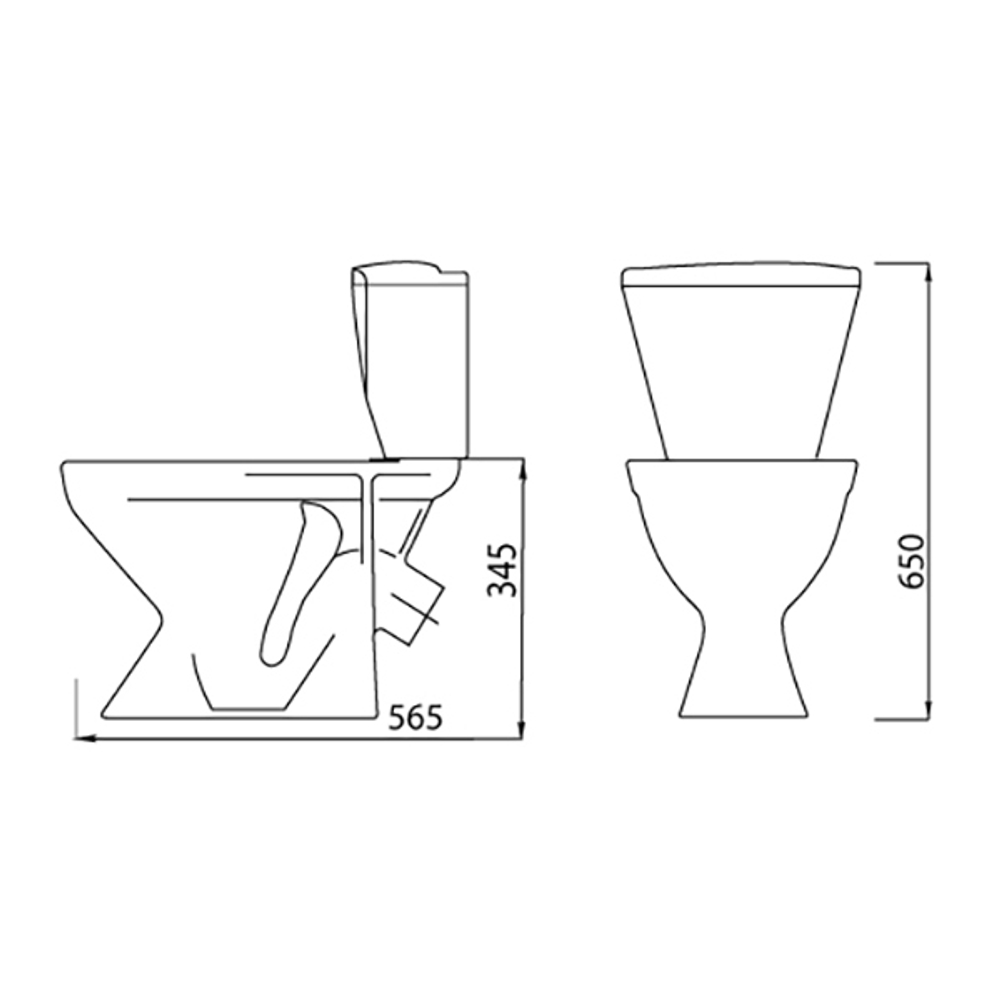 Унитаз-компакт "Вершок"  детский (косой, нижний, сид без крышки, кнопка) МОНОКОРОБ (г.Лобня)