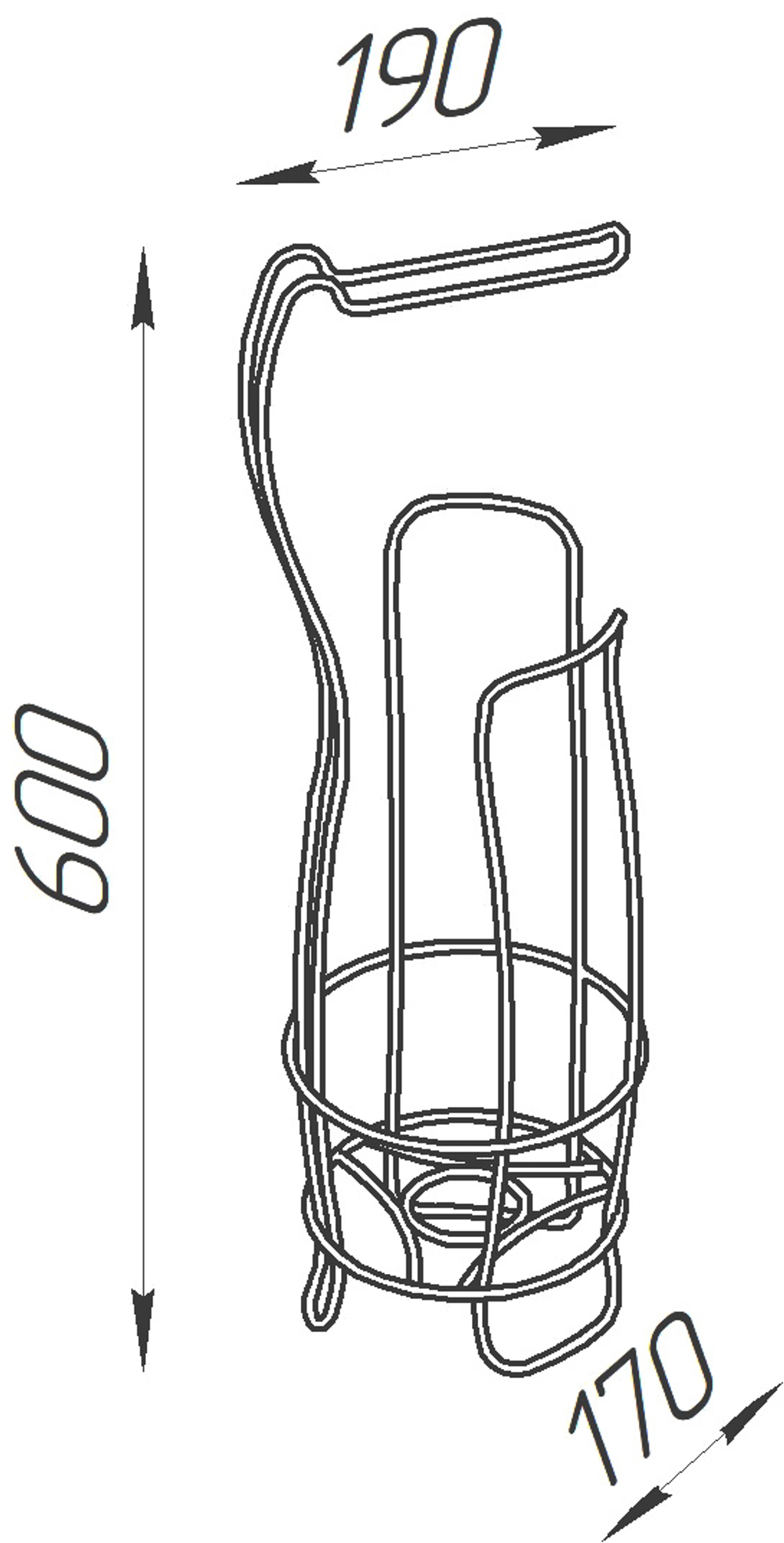 Стойка DIWO Смоленск П16070 для туалета, напольная, хром
