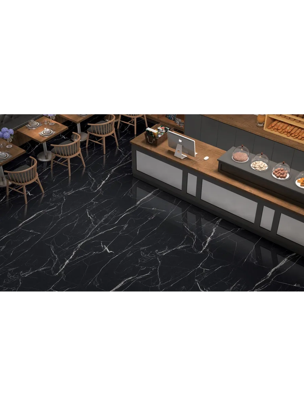 Керамогранит CULTO NERO MARQUINA 60*120, упаковка 2,16 м2