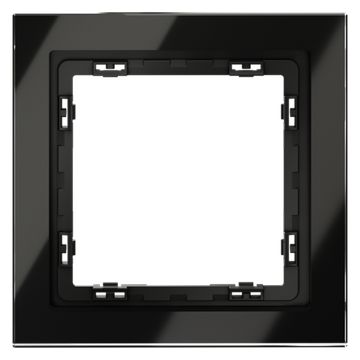 Рамка стеклянная VOLTUM S70 на 1 пост, (черный,стекло)