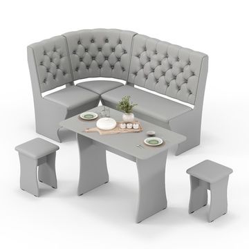 Кухонный уголок alto "Оливьер" (Сосна винтерберг/Кожзам Mango 13 Grey)