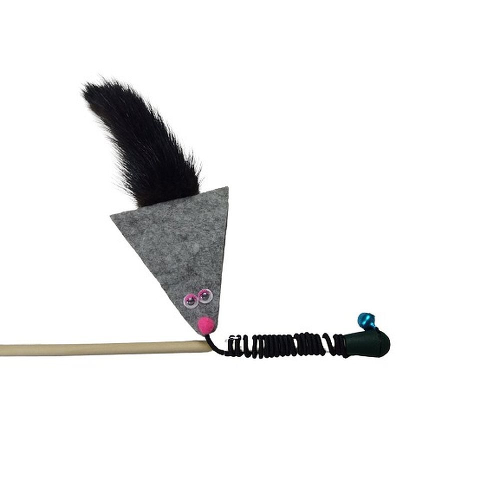 Махалка "Мышь с норковым хвостом на веревке"