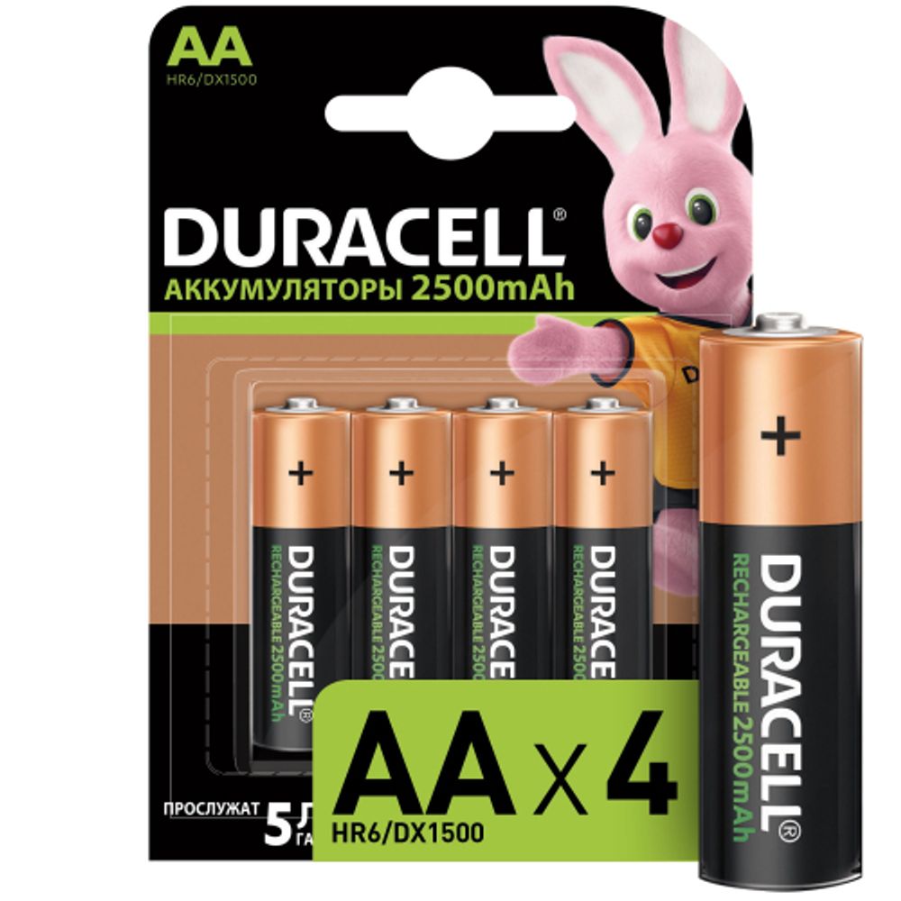 Duracell HR6-4BL 2400mAh/2500mAh предзаряженные | Duracell