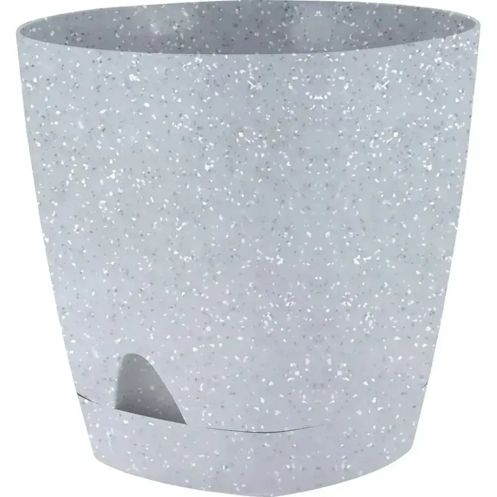 Горшок для цветов InGreen Amsterdam D110мм 0,65л с прикорневым поливом, светлый камень