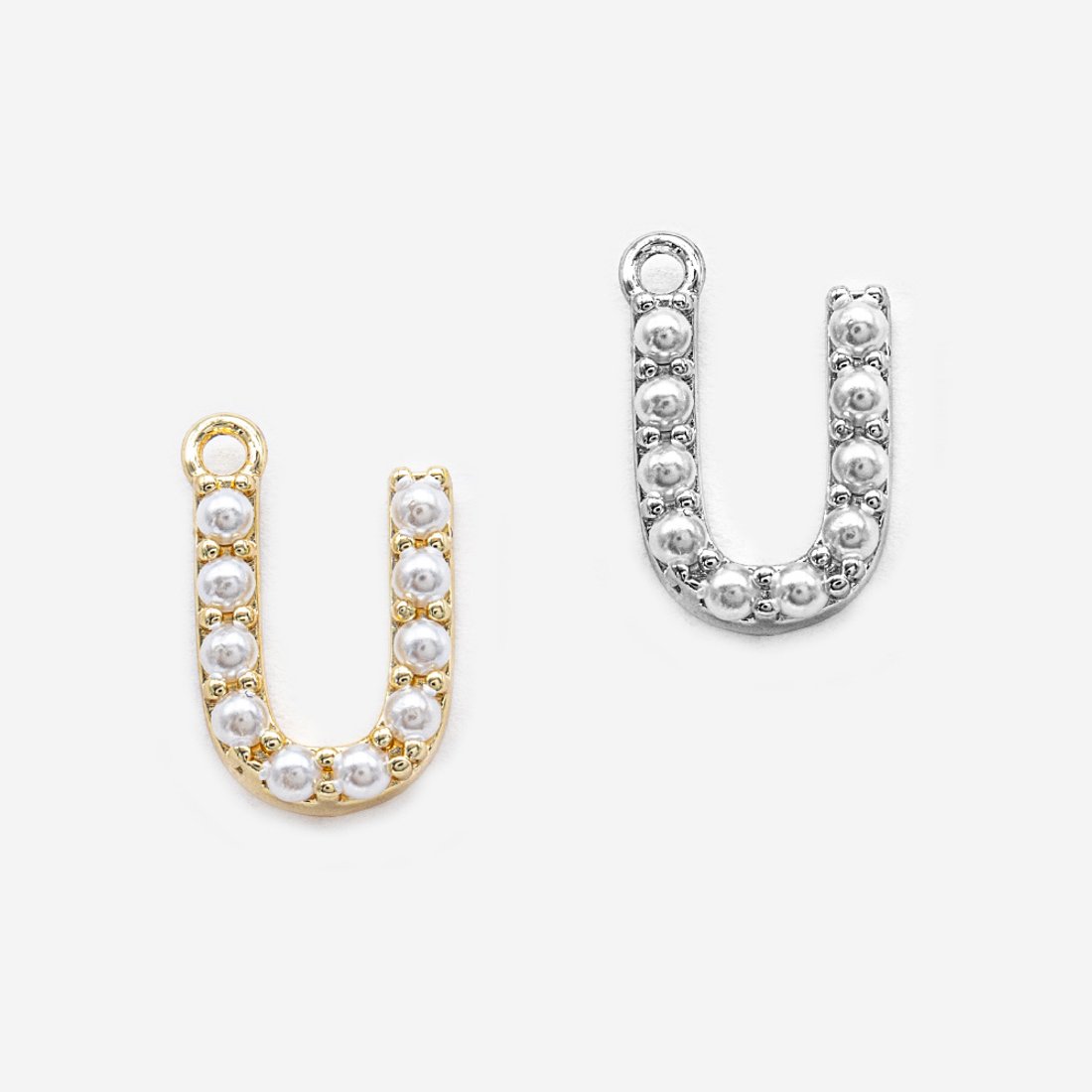 Подвеска с жемчугом в форме буквы "U", 14*9мм