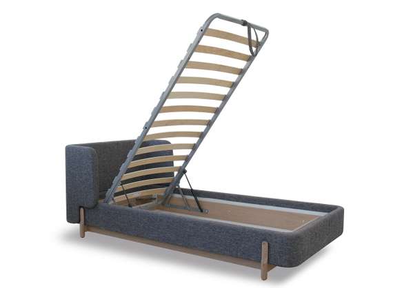 Кровать Basic спальное место 90*200 см (серый, антивандальная)