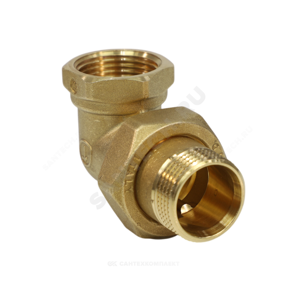 Соединитель латунь американка Ду 25 (1") угловой ВР/НР R19 Giacomini R19Y005