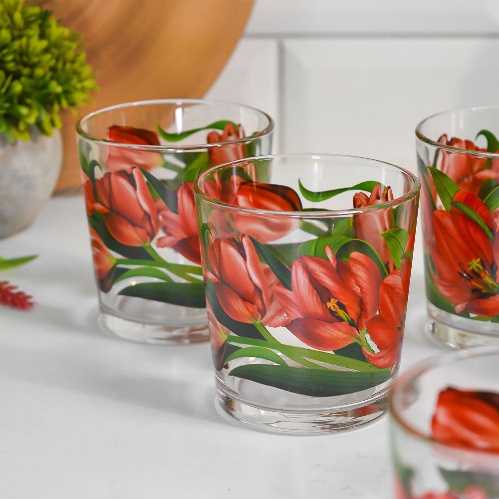 Набор стаканов 6шт 250мл "Тюльпаны"