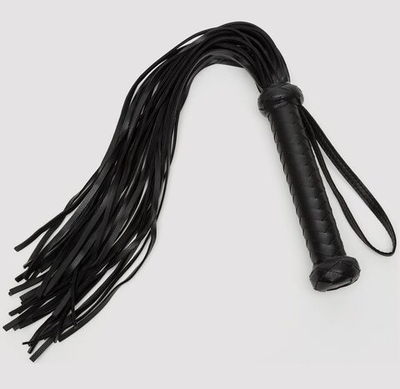 Черный кожаный флоггер Bound to You Faux Leather Flogger - 63,5 см.