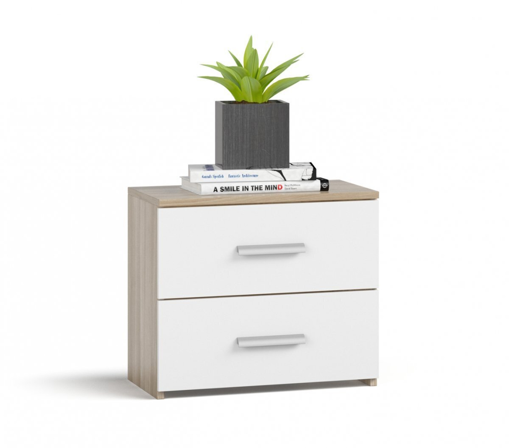 Тумба LUX сонома, белый снег