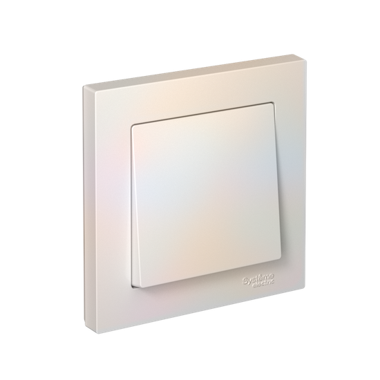 Выключатель 1-кл. СП AtlasDesign 10А IP20 (сх. 1) 10AX в сборе жемчуж. SE ATN000412