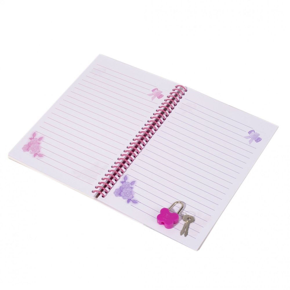 Записная книжка, пакет, А5, Alingar, замочек, терракотовый, "Два сердца"