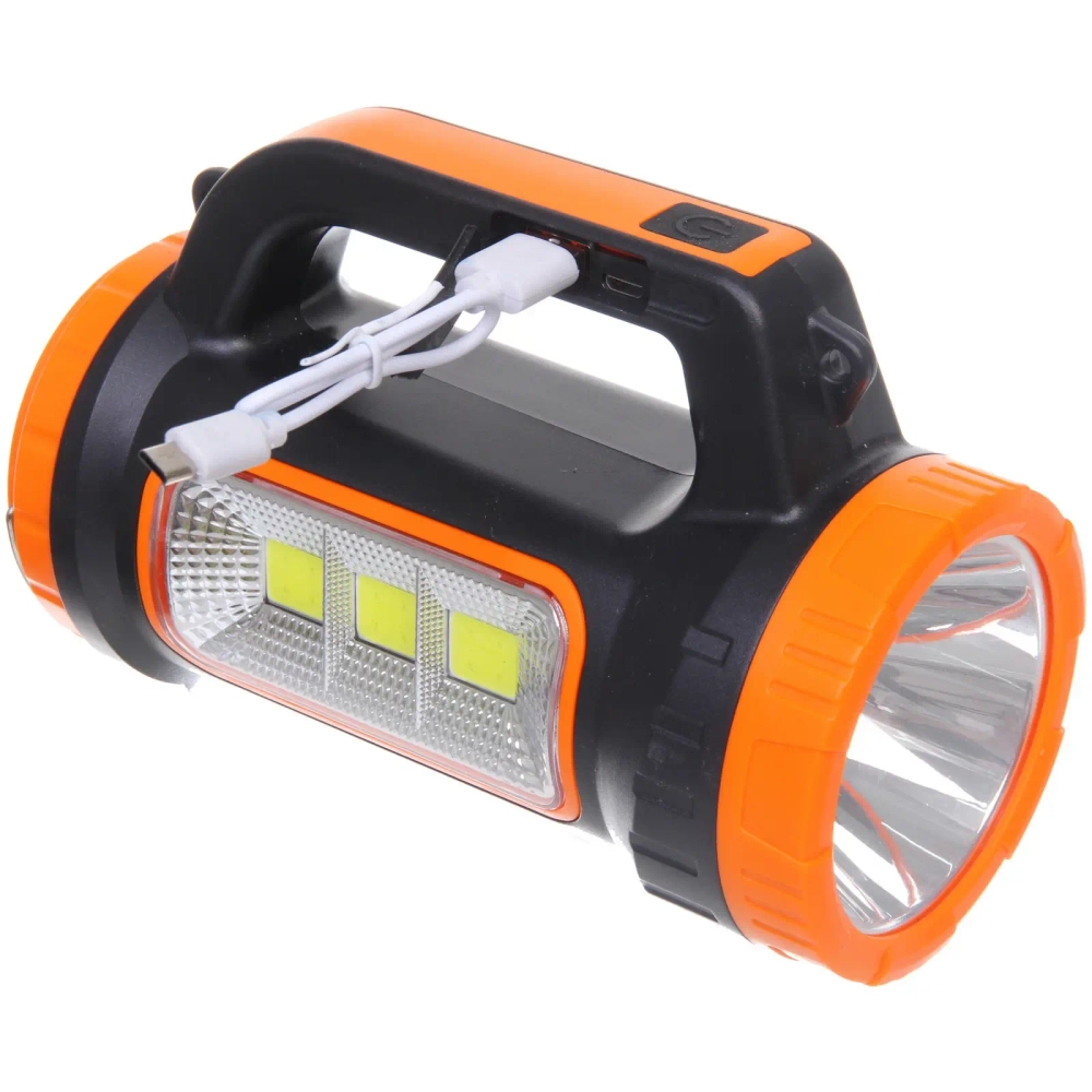 Фонарь ручной 5 режимов 1LED+COB, аккумуляторная батарея 1500mAh USB MH818C