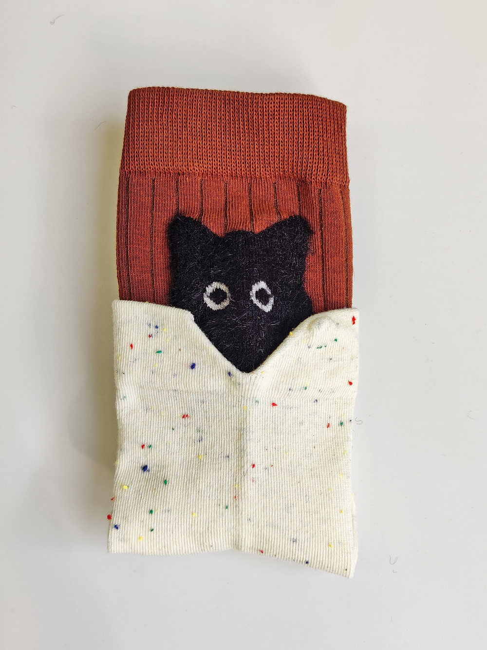 Носки р.35-40 "Cats" Коричневые