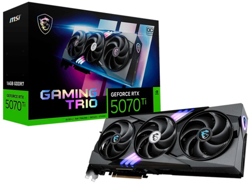 Видеокарта MSI GeForce RTX 5070 TI GAMING TRIO OC (RTX 5070 Ti 16G GAMING TRIO OC)