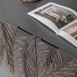 Комод Тропик Классик с 2 полками Серый Голд