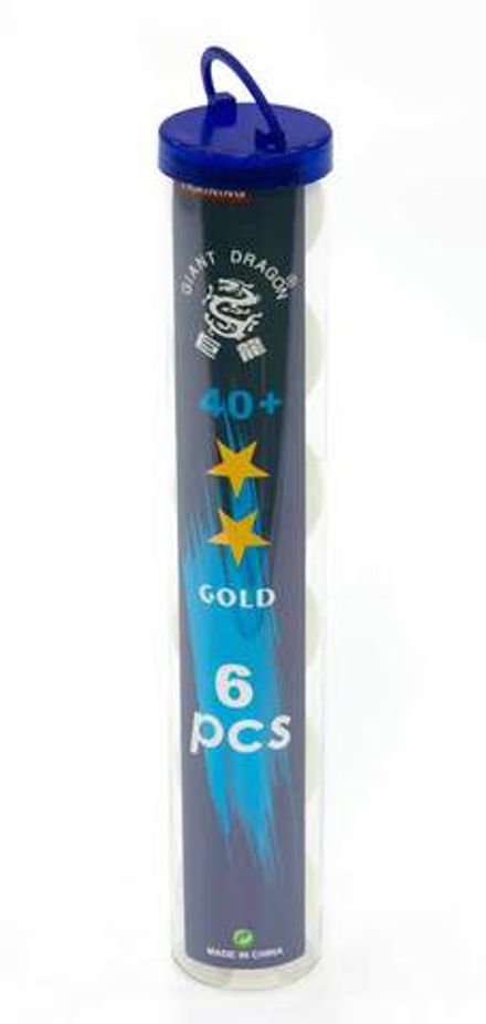 Мячи Dragon Training Gold 2* New (6 шт, бел.) в тубусе