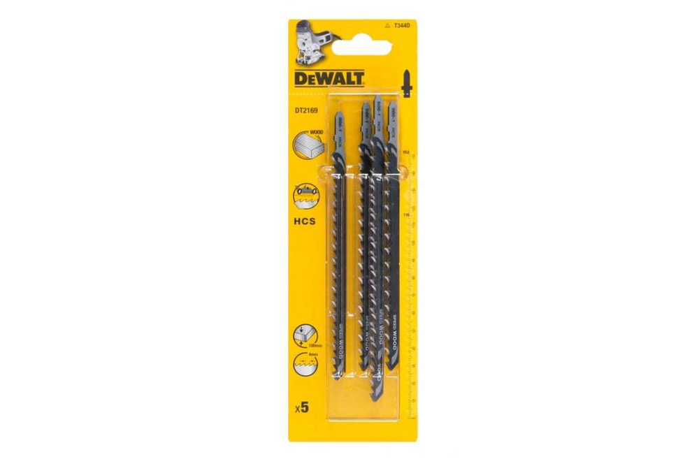 Пилка по дереву HCS 152х116х4х100 мм, T344D, 5 шт. DEWALT DT2169