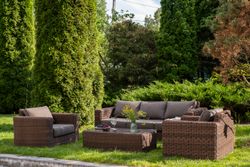 "Боно" лаунж-зона из искусственного ротанга, цвет коричневый