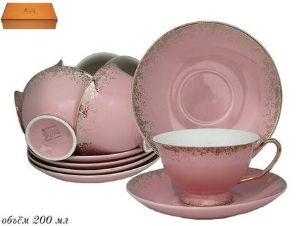 Lenardi 244-017 Чайный набор 12пр. 200 мл в под.уп.(х8) Фарфор