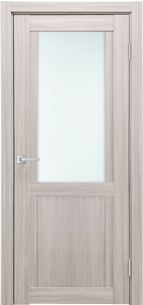 Межкомнатная дверь К-8 / Цвет тон Белая лиственница / Остекление "Сатинат белое" / Двери Верда