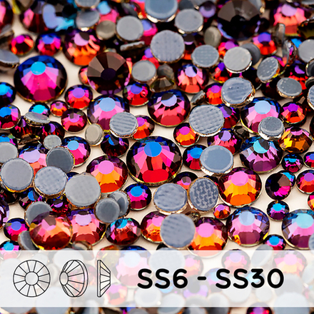 Стразы mix ss6-ss30 Blue Flare