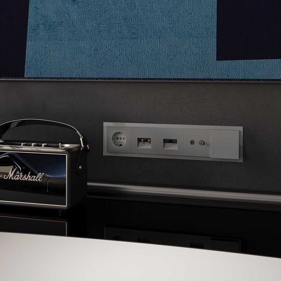 Рамка стеклянная Voltum S70 на 5 постов, (шелк, стекло) VLS110504