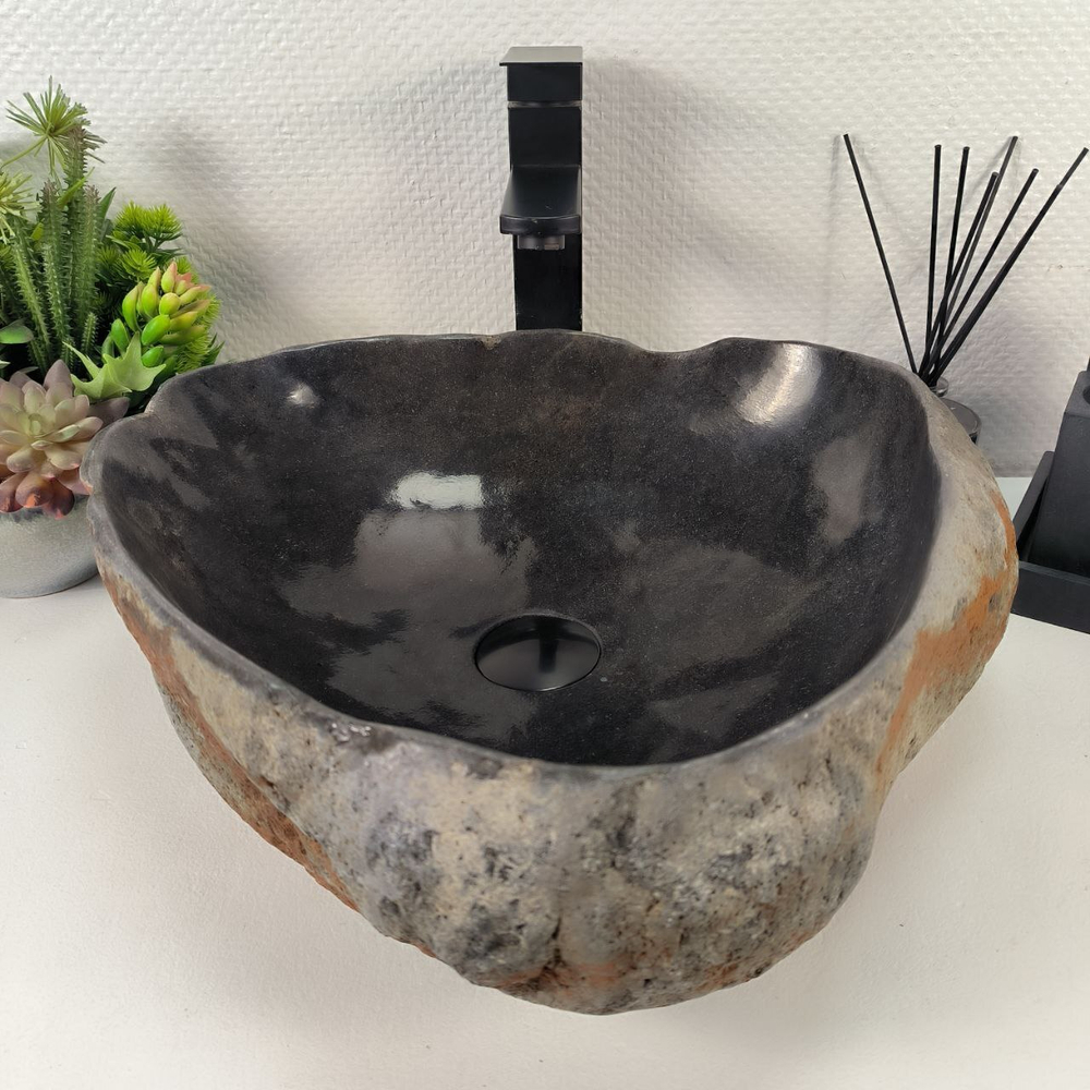 Раковина из речного камня RS-64897 47*43*14 0861
