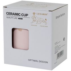 Lenardi 106-112 Кружка 400 с крышкой мл в под.уп.(х60)Фарфор