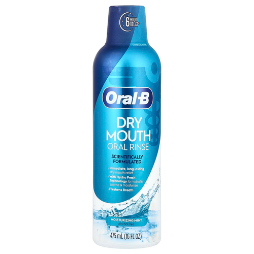 Oral-B, Ополаскиватель для полости рта Dry Mouth, увлажняющая мята, 475 мл (16 жидк. унц.)