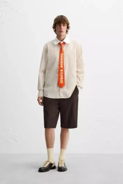 ZARA Х HARRY LAMBERT РУБАШКА В ПОЛОСКУ, РАЗНОЦВЕТНЫЙ