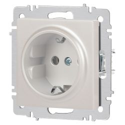 Розетка Intro Accent 6-202-06 2P+E Schuko 16А-250В IP20 СУ AL/CU перламутр