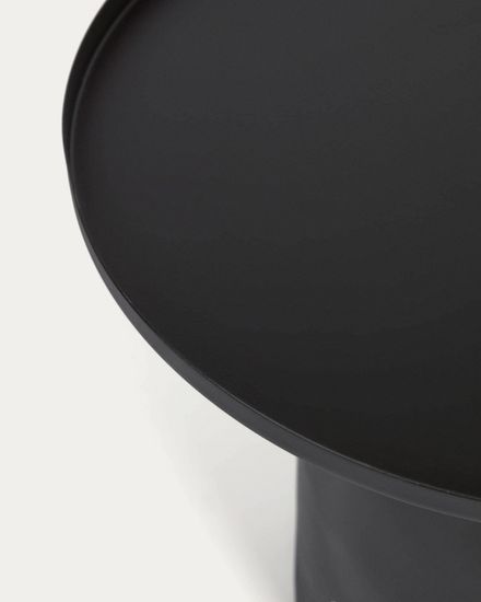 Столик журнальный Fleksa круглый из черного металла Ø 45 см Испания