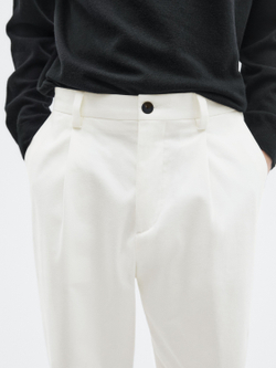Massimo Dutti Широкие брюки с вытачками, белый