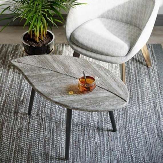 Стол журнальный Берли (12 мм) дуб графит/чёрный