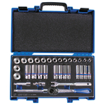 KING TONY (3033MRV) Набор торцевых головок с принадлежностями 3/8", 12-гранные, 7-24 мм, 33 предмета