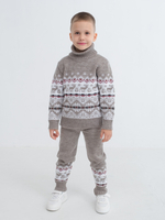 Свитер вязаный с горлом "Северное сияние"