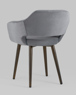 Стул с подлокотниками Саймон велюр тёмно-серый