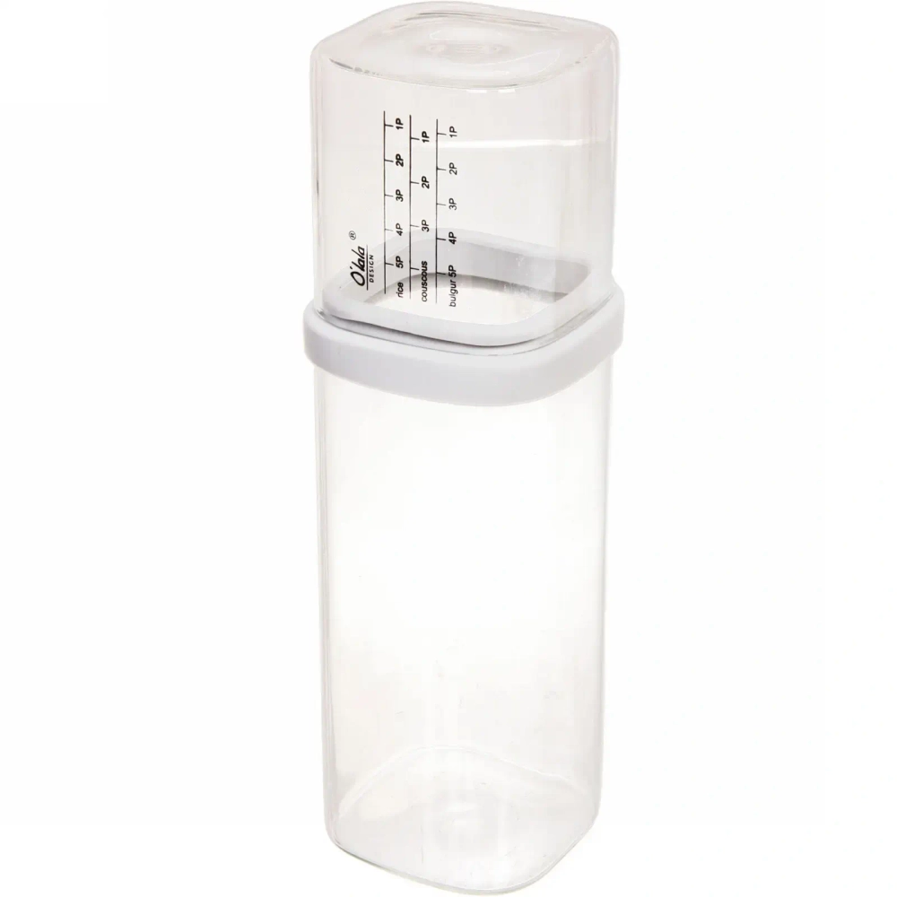 Банка для продуктов стеклянная 800мл «O'lala» с мерный стаканом